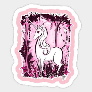 Pink Unicorn Sticker